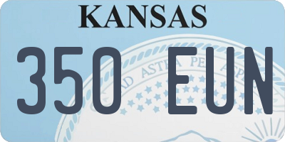 KS license plate 350EUN