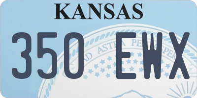 KS license plate 350EWX
