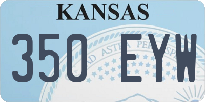 KS license plate 350EYW