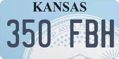 KS license plate 350FBH