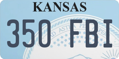 KS license plate 350FBI