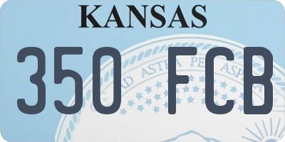 KS license plate 350FCB