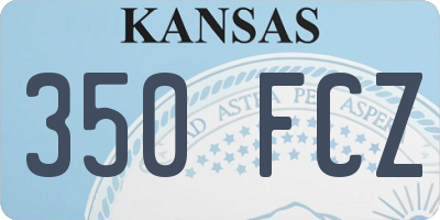 KS license plate 350FCZ