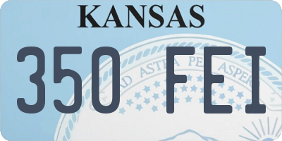 KS license plate 350FEI