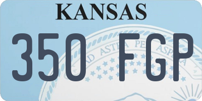 KS license plate 350FGP