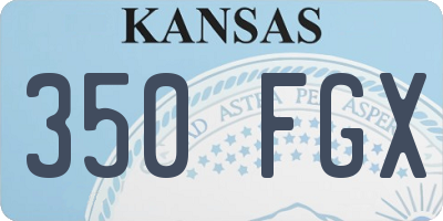 KS license plate 350FGX