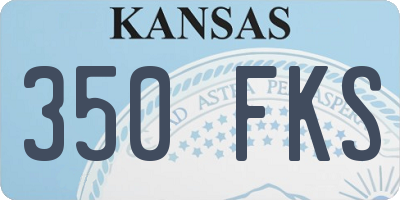 KS license plate 350FKS