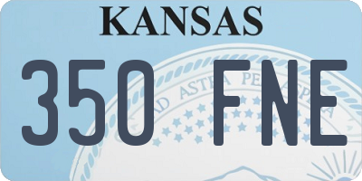 KS license plate 350FNE