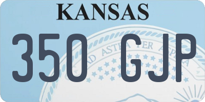 KS license plate 350GJP