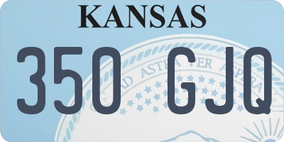 KS license plate 350GJQ