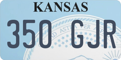 KS license plate 350GJR