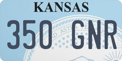 KS license plate 350GNR