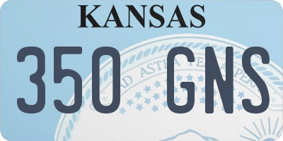 KS license plate 350GNS
