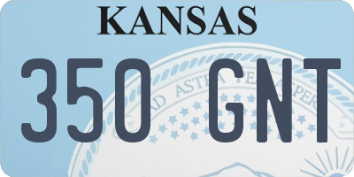 KS license plate 350GNT