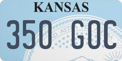 KS license plate 350GOC