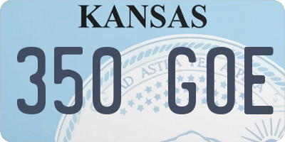 KS license plate 350GOE