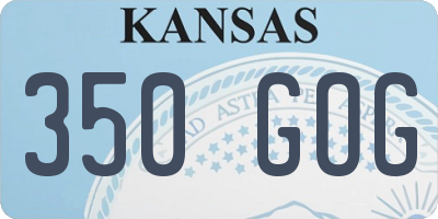 KS license plate 350GOG