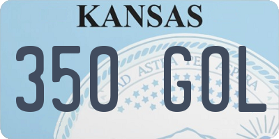 KS license plate 350GOL