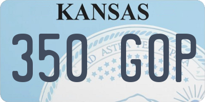 KS license plate 350GOP