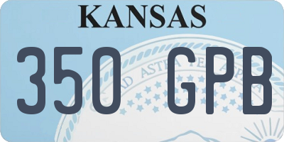 KS license plate 350GPB