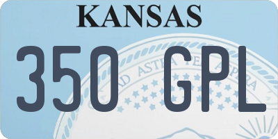 KS license plate 350GPL