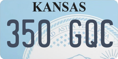 KS license plate 350GQC