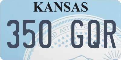 KS license plate 350GQR