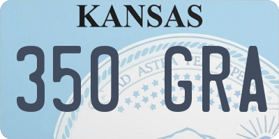 KS license plate 350GRA
