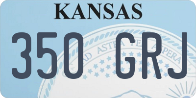 KS license plate 350GRJ