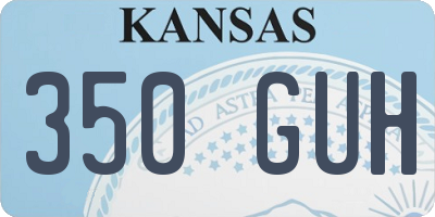 KS license plate 350GUH