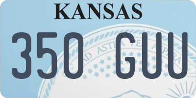 KS license plate 350GUU