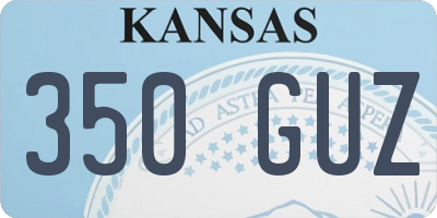 KS license plate 350GUZ