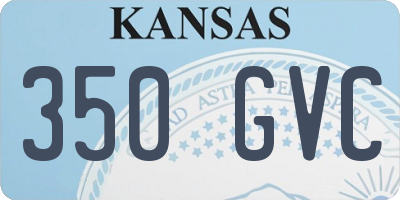 KS license plate 350GVC