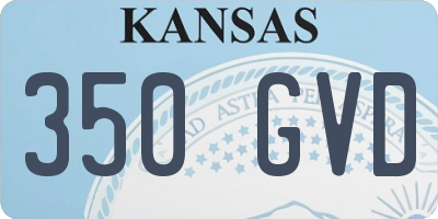 KS license plate 350GVD