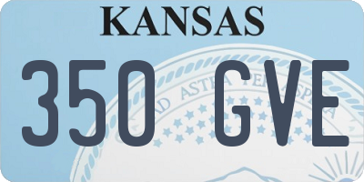 KS license plate 350GVE