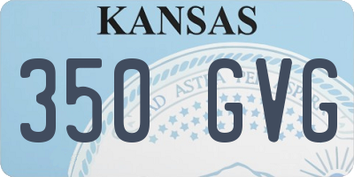 KS license plate 350GVG