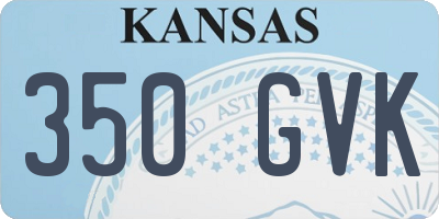 KS license plate 350GVK