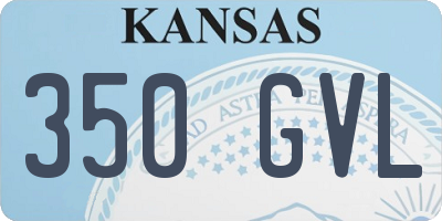 KS license plate 350GVL