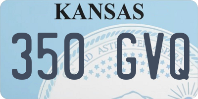 KS license plate 350GVQ