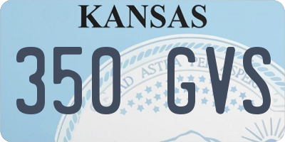 KS license plate 350GVS