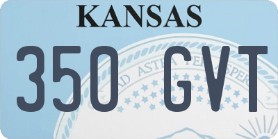 KS license plate 350GVT