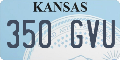 KS license plate 350GVU
