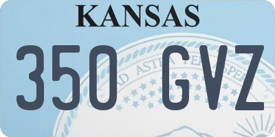 KS license plate 350GVZ