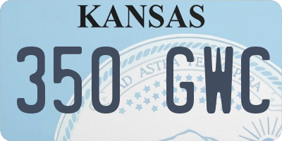 KS license plate 350GWC