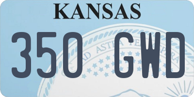 KS license plate 350GWD