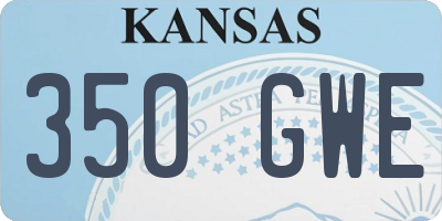 KS license plate 350GWE