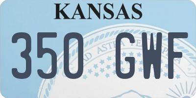 KS license plate 350GWF