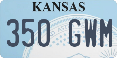 KS license plate 350GWM