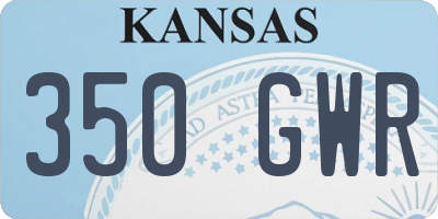 KS license plate 350GWR