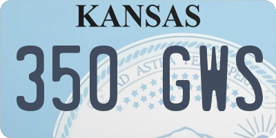 KS license plate 350GWS